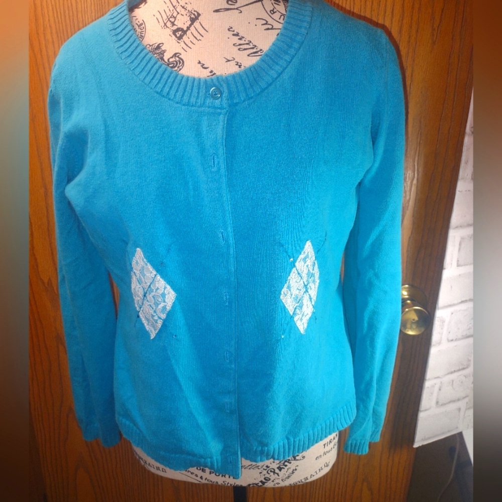Large Blue Sweater Set